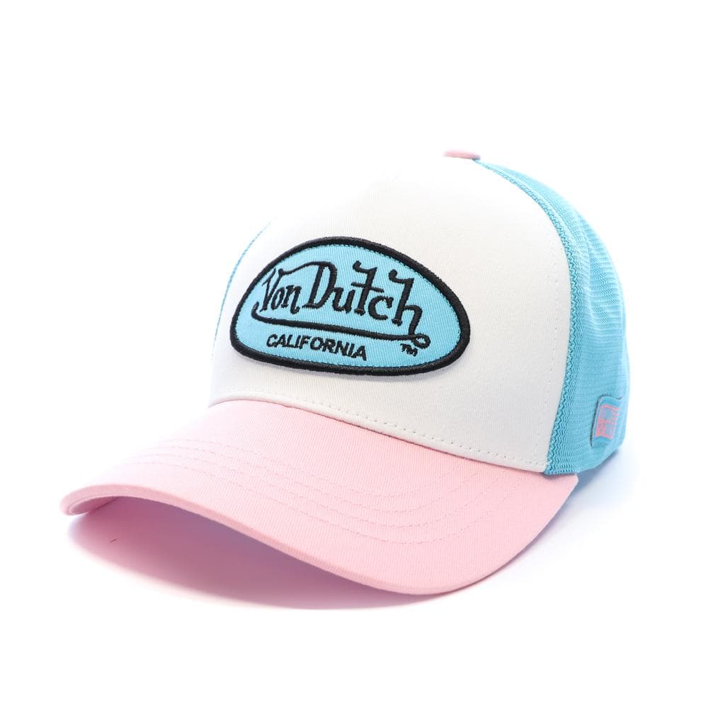 Casquette Blanc/Turquoise/Rose Homme Von Dutch Ahig 1