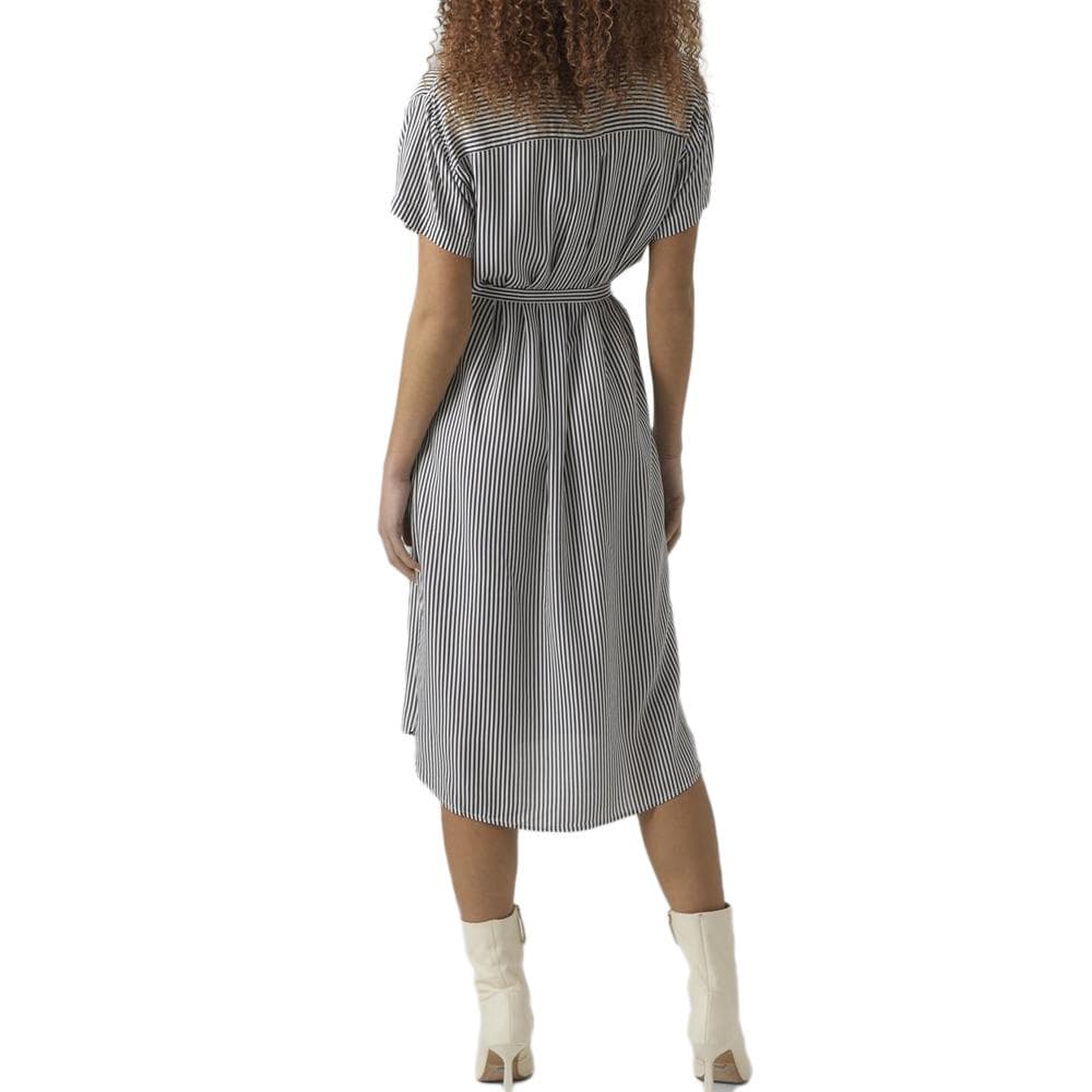 Robe à Marine/Blanc Femme Vero Moda Bumpy 2
