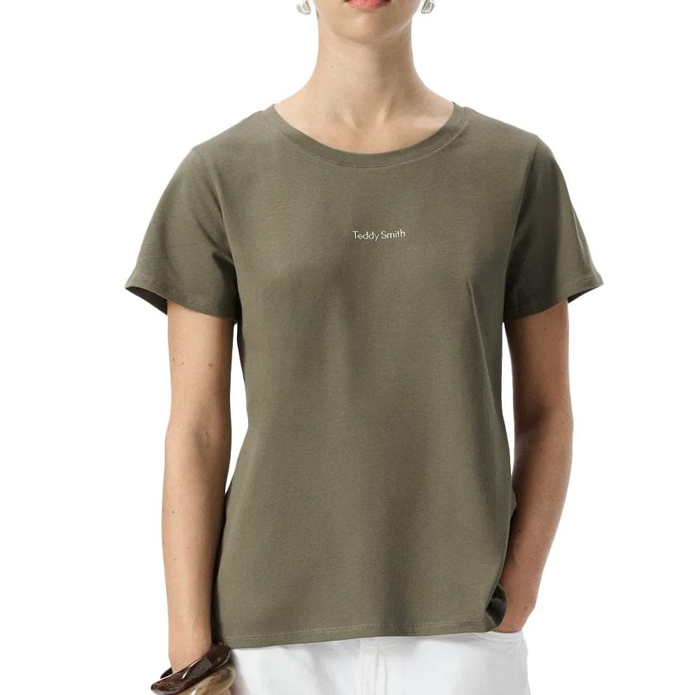 T-Shirt Kaki Foncé Femme Teddy Smith Ribelle 1