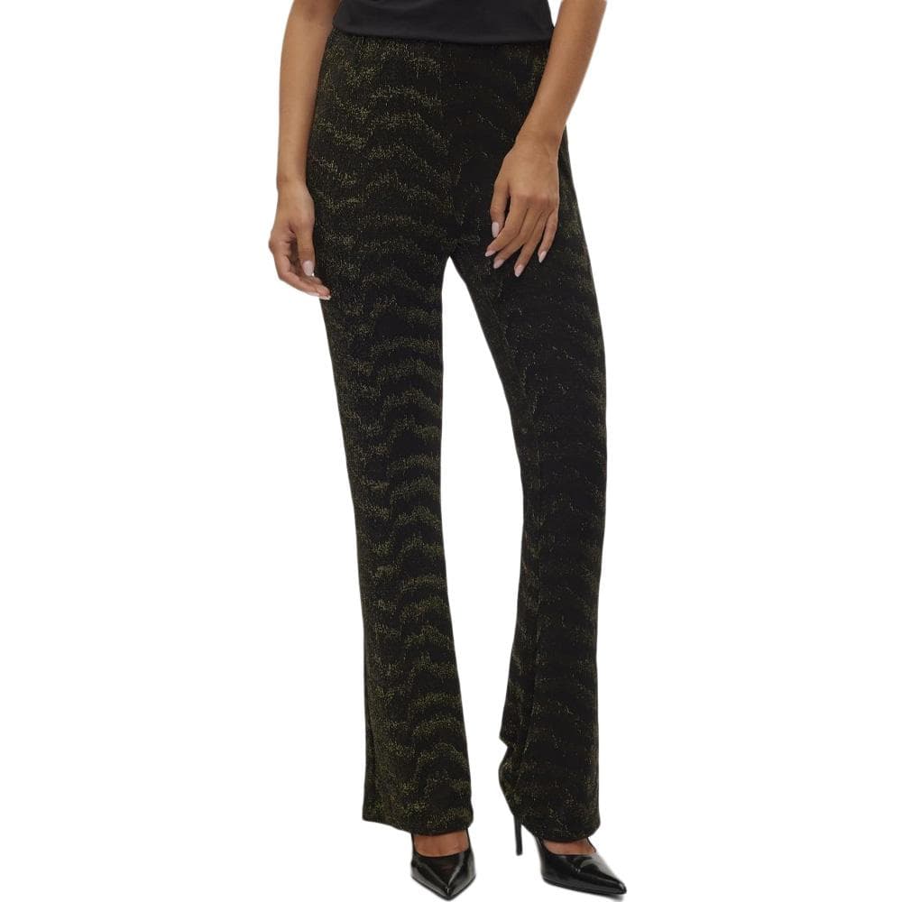 Pantalon Noir/Doré Femme Vero Moda Lucy Hw Glitter 1
