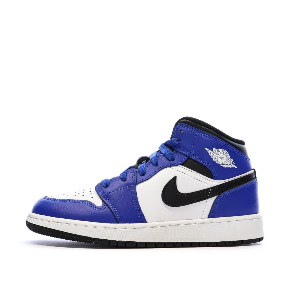 Baskets Bleues/Blanches Garçon Nike Air Jordan 1 Mid 1