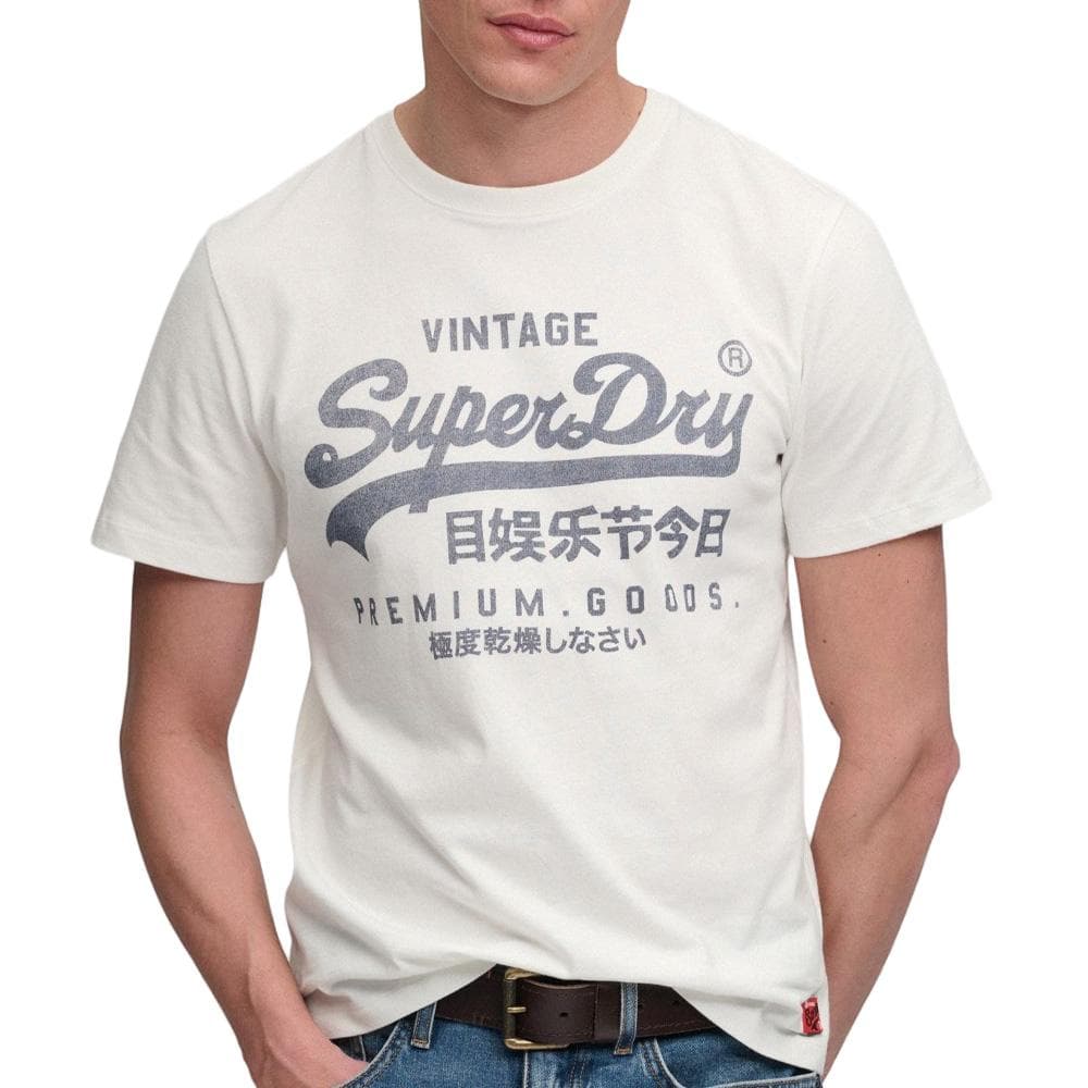 T-Shirt Blanc Homme Superdry Classic 1 1