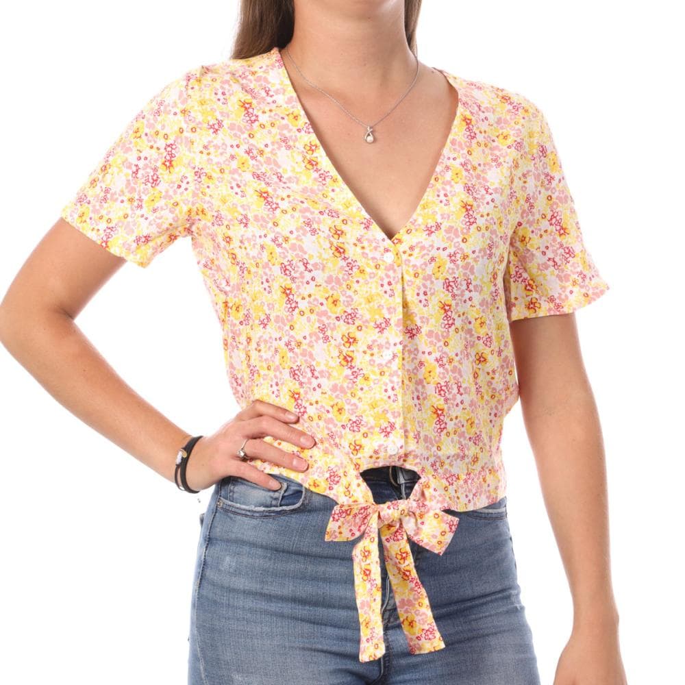Top Imprimé Jaune/Rose Femme Vero Moda Measy 1