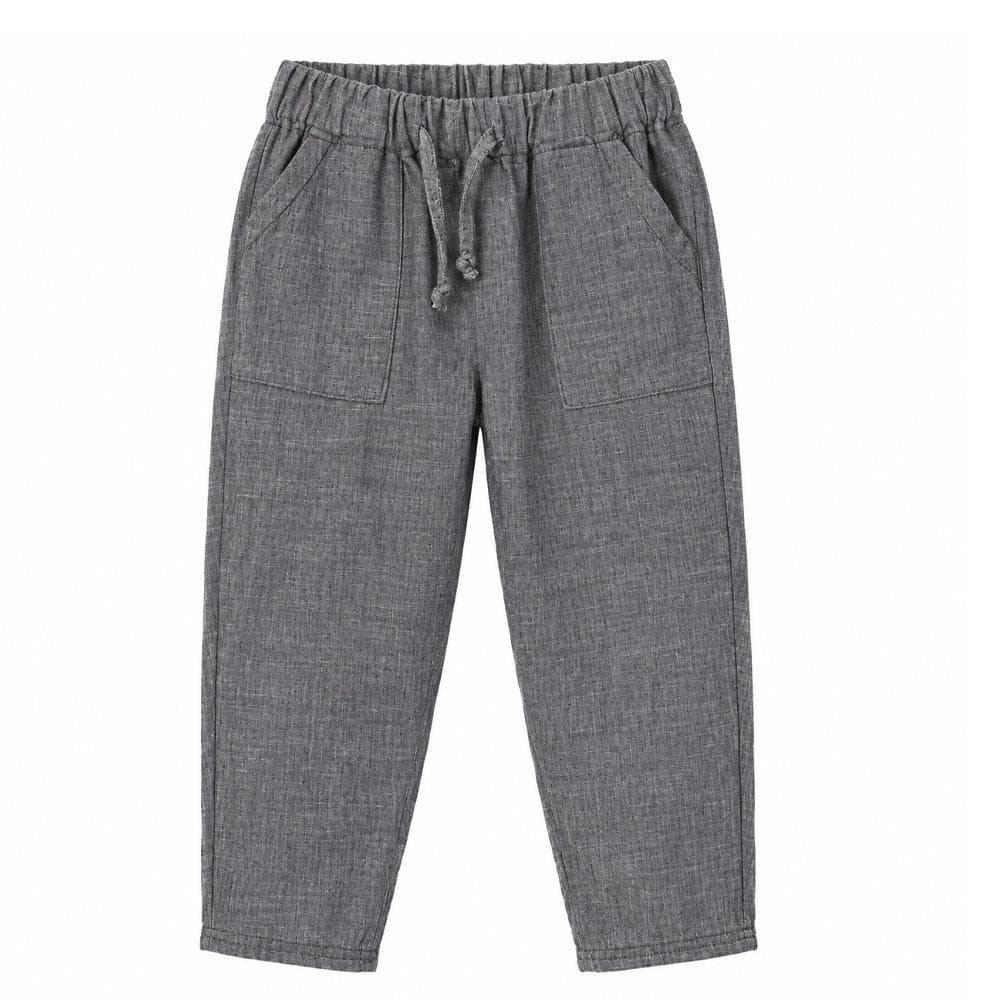 Pantalon Décontracté Gris Chiné Fille P'tit Mome Antoine 1