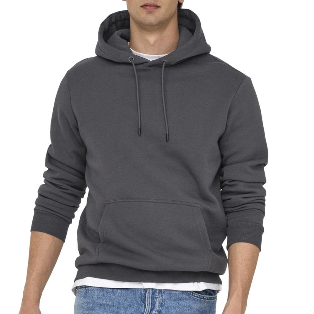 Sweat à Capuche Gris Foncé Homme Only & Sons Cere 1