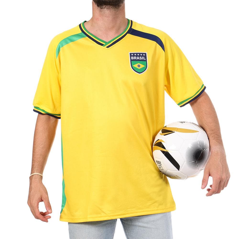 Brésil Maillot Supporter Jaune Mixte Sport Zone 1