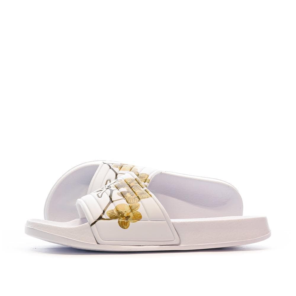 Claquettes Blanche/Marron Femme Kappa Noles 1