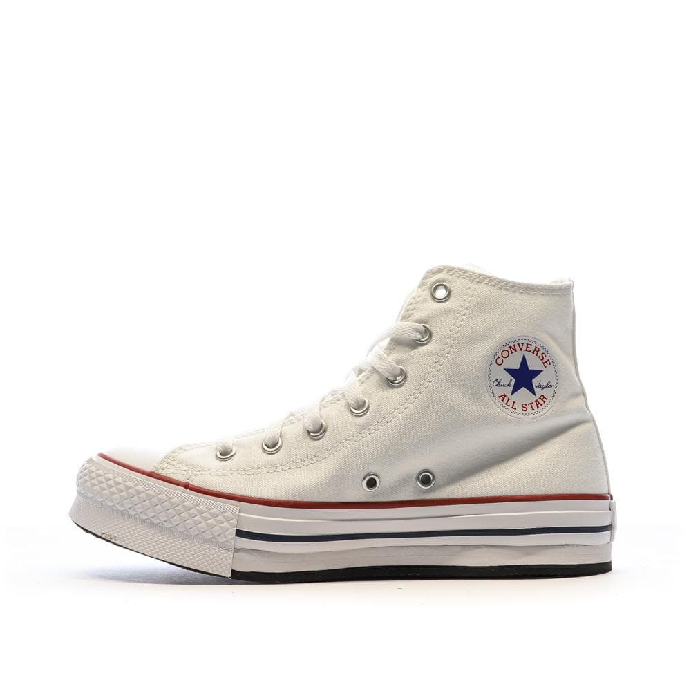 Baskets Blanches à Plateforme Femme Converse All Star High 1
