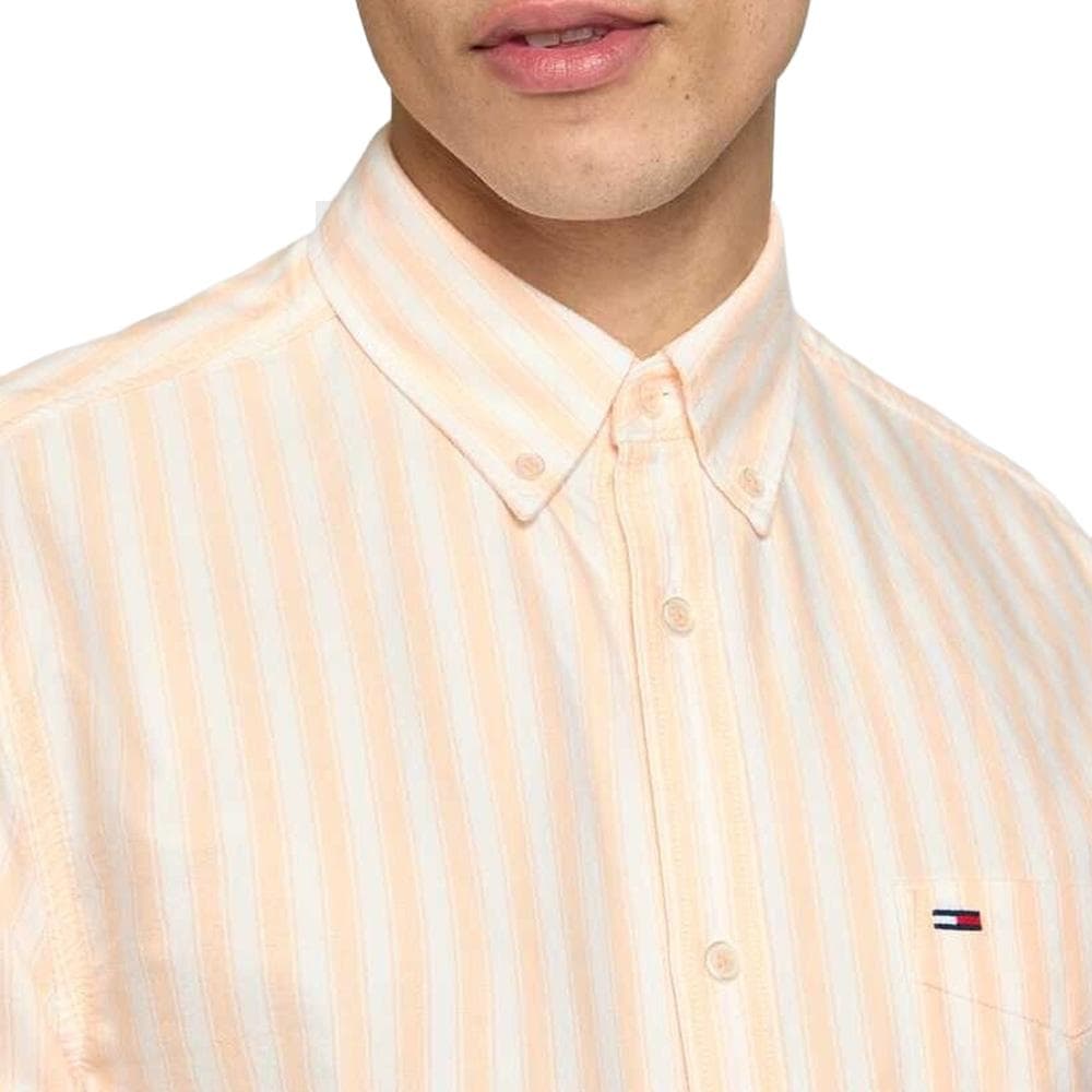 Chemise Orange/Beige Homme Tommy Hilfiger Tjm Reg Stripe 2