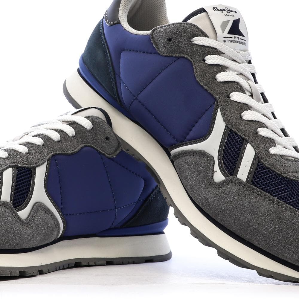 Baskets Gris/Bleu Homme Pepe Jeans Brit Mixt 7