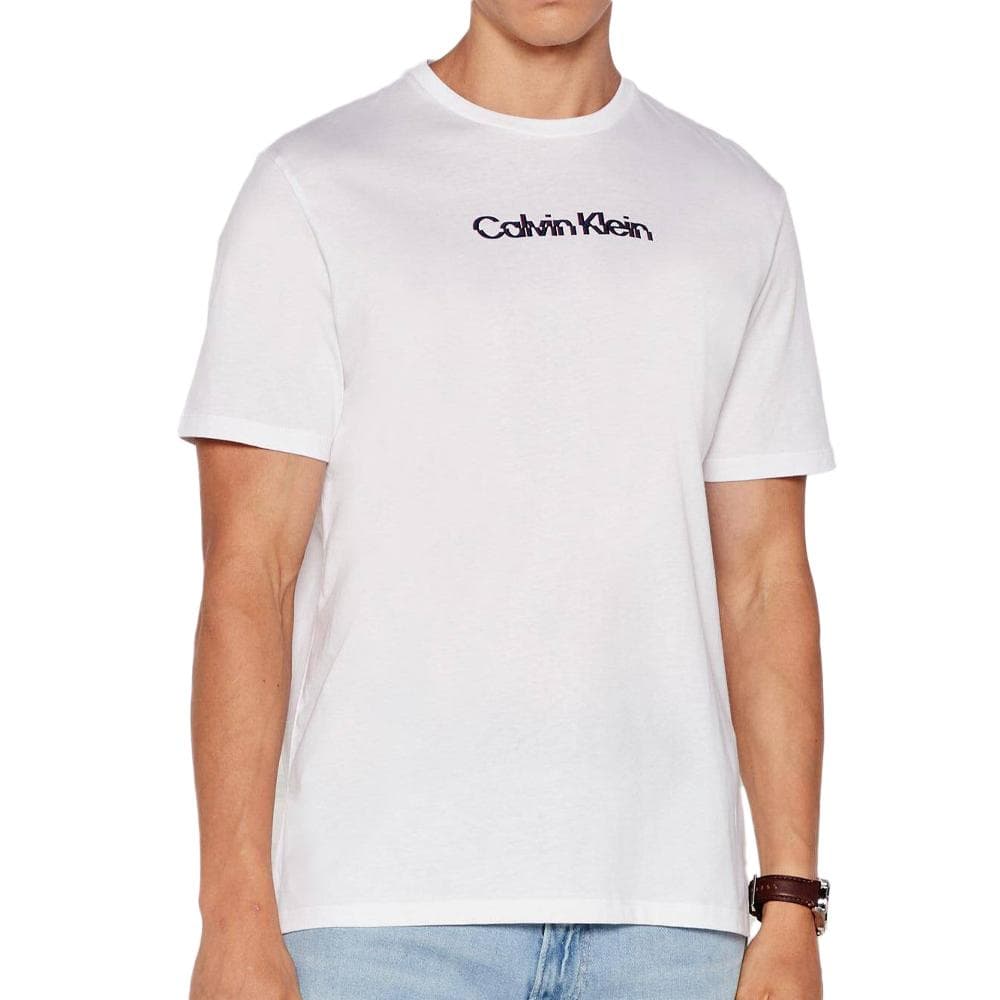 T-Shirt Blanc Homme Calvin Klein Jeans Glitched 1