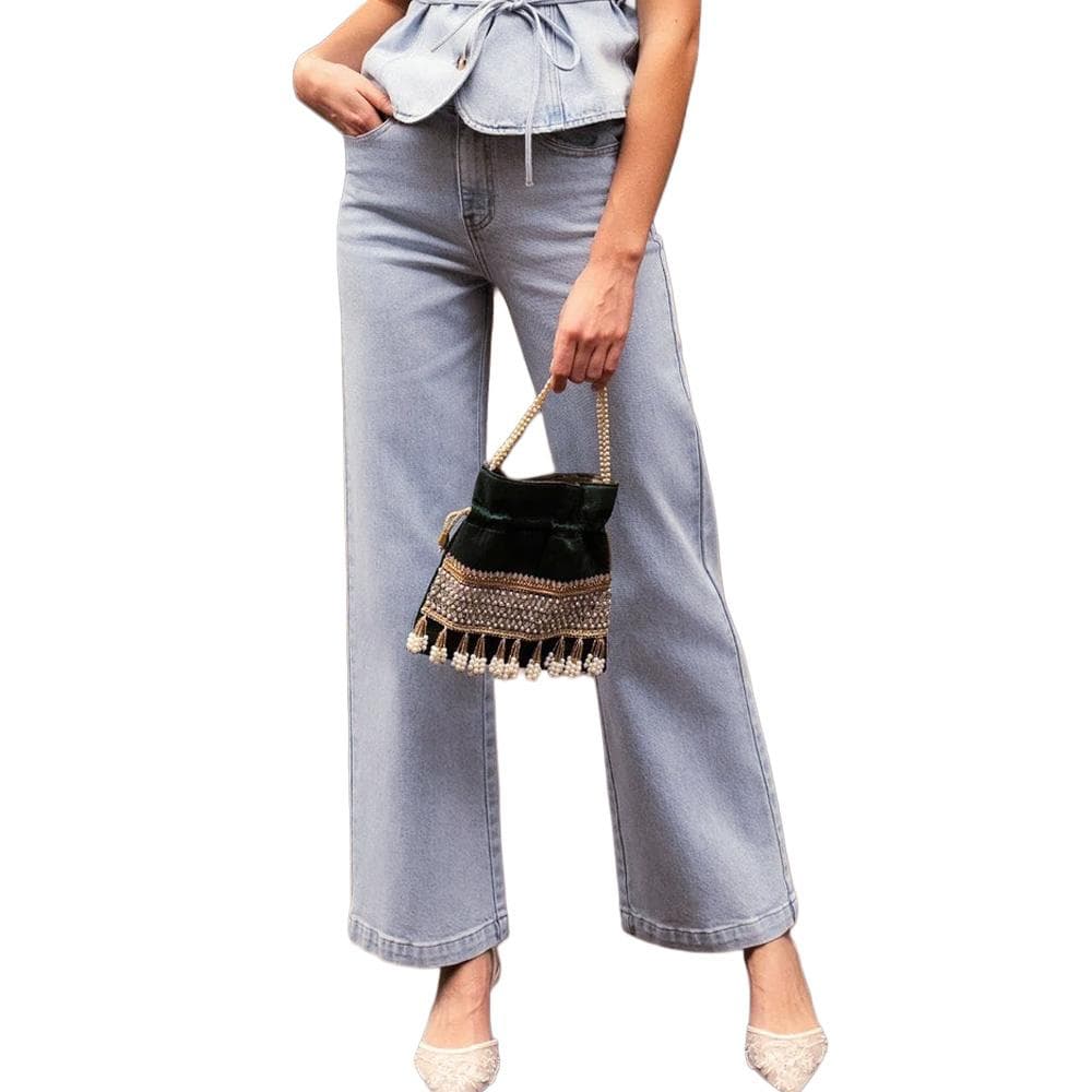 Jean Flare Bleu Femme Oraije Mona JD671 1