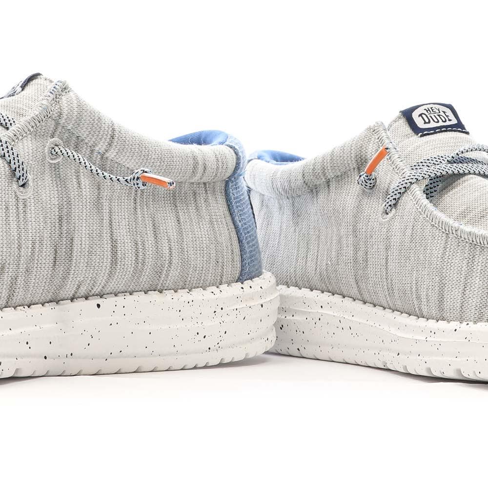 Chaussures Bleues/Grises Chiné Homme Hey Dude Wally Jersey 7
