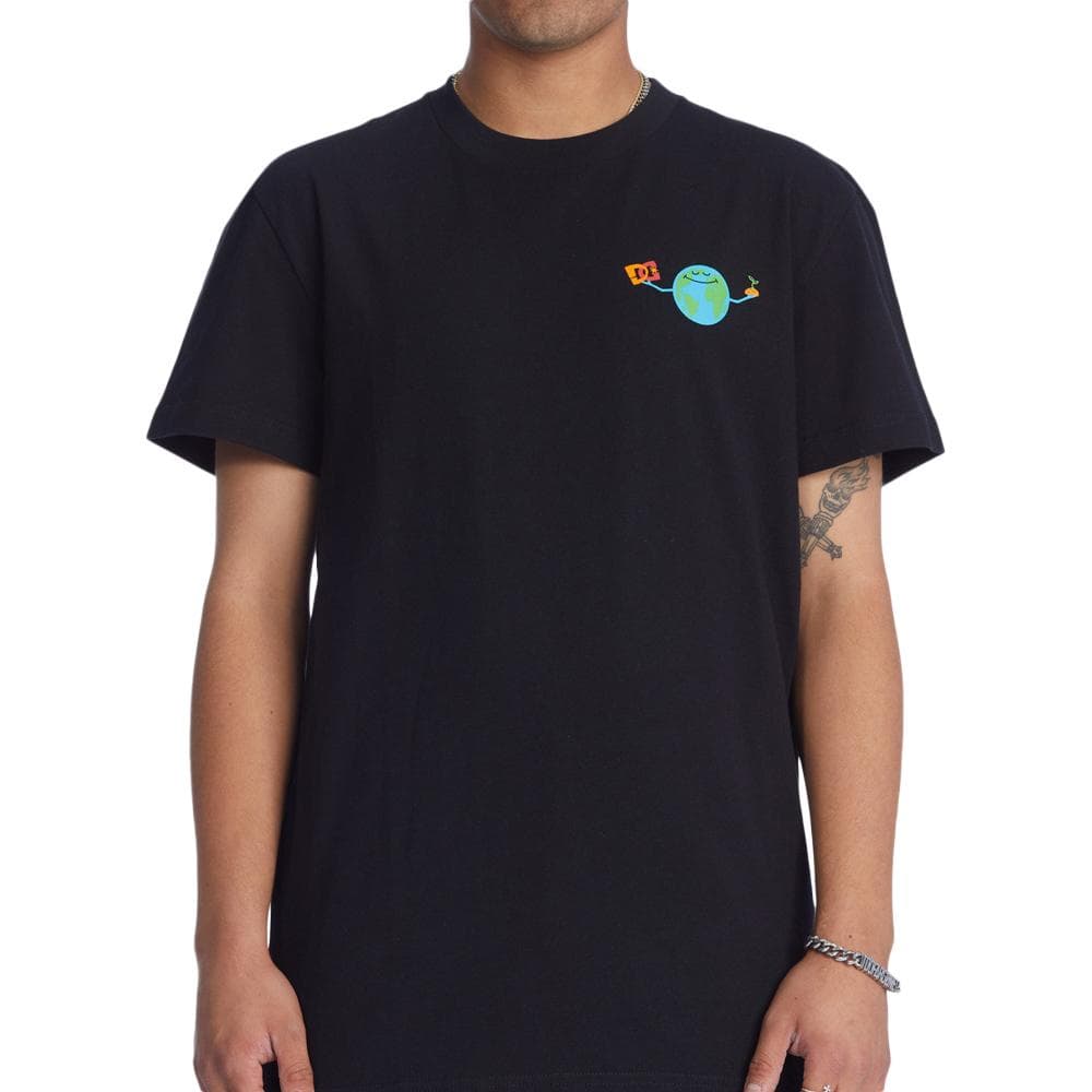 T-Shirt Noir Homme Dc shoes Our World 1