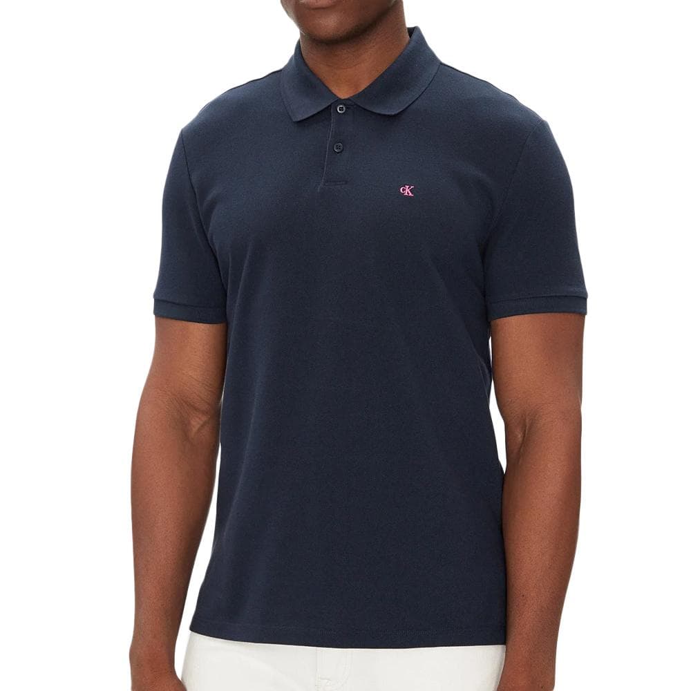 Polo Marine Homme Calvin Klein Jeans Ss Monogram Pique 1