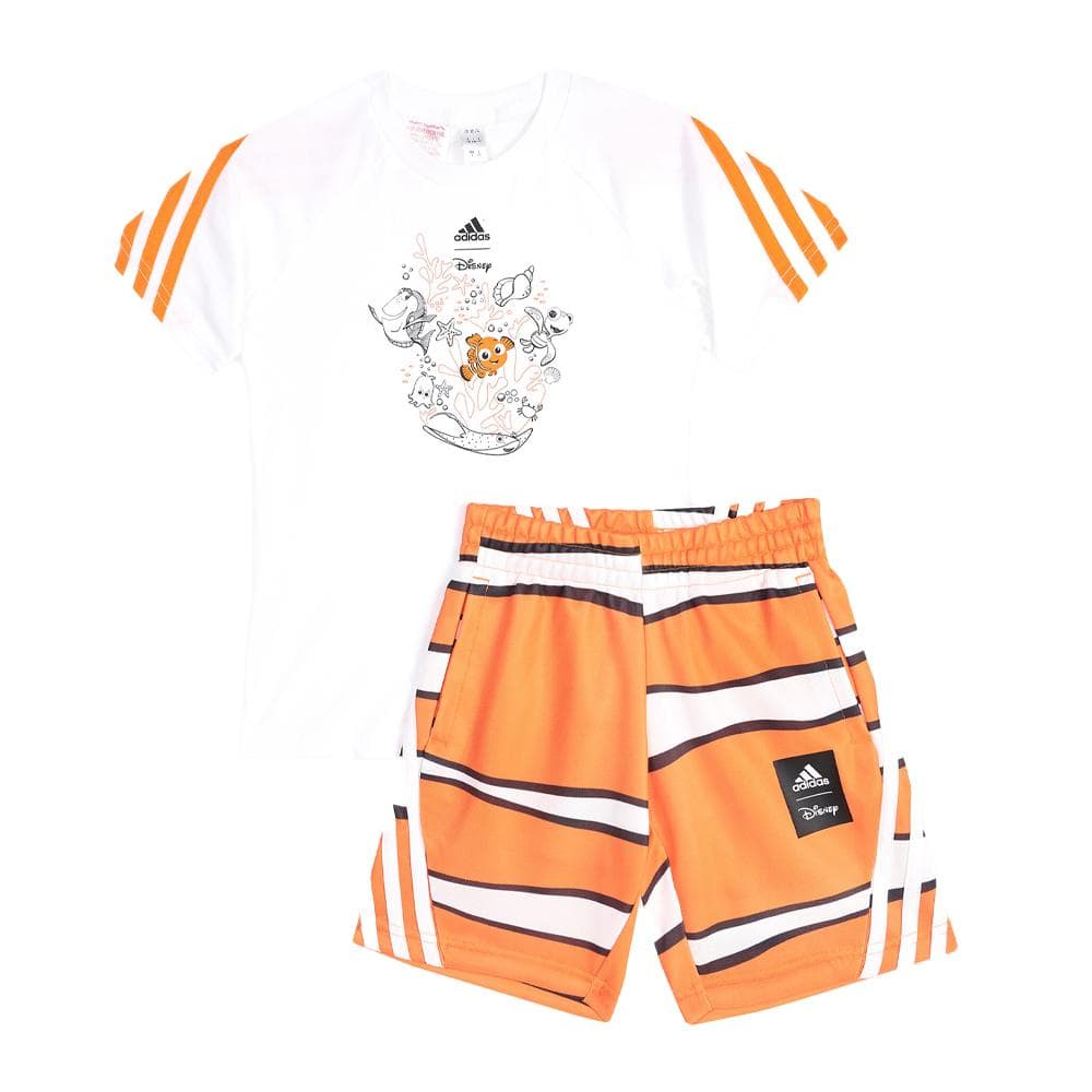 Ensembles Némo Blanc/Orange Garçon Adidas Lk Nemo 1