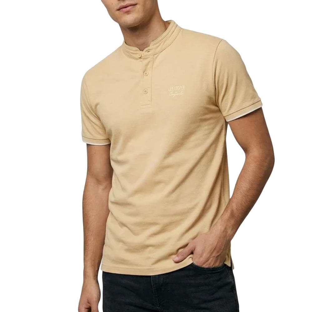 Polo Beige Homme Lee Cooper GLC2047 1
