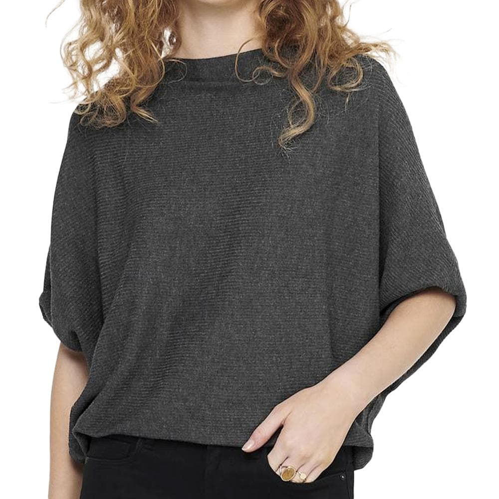 Pull Gris Foncé manches 3/4 Femme JDY New Behave 1