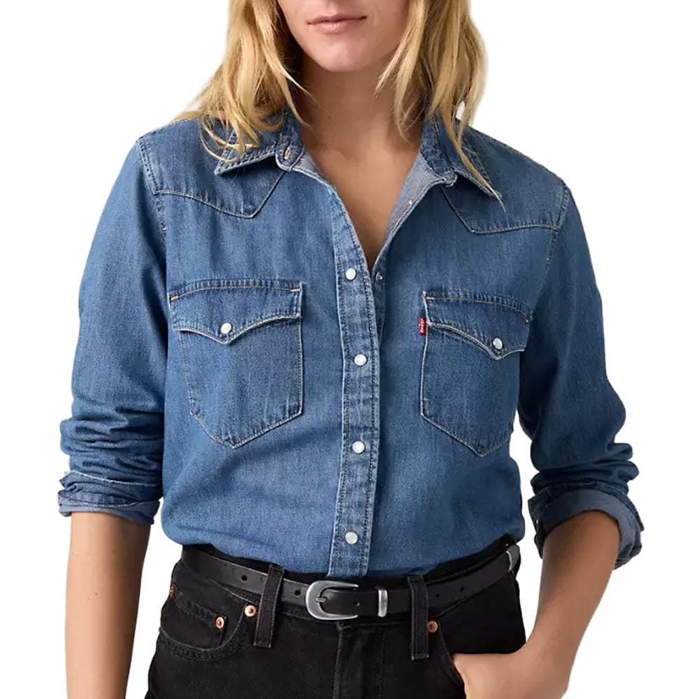 Chemise Bleu Moyen Femme Levi's The Ultimate Western 1