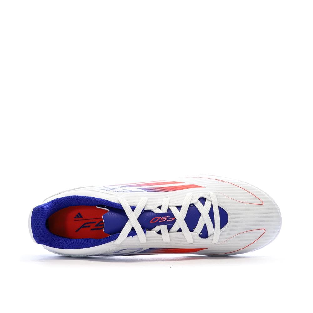 Chaussures de Foot Blanches Adidas F50 Club In 4