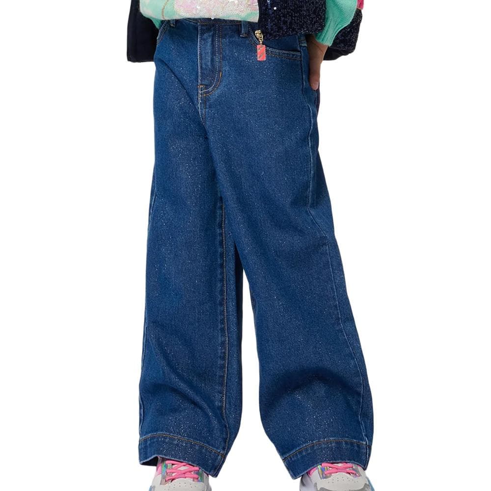 Jean Loose Bleu Fille Billieblush Bleach 1