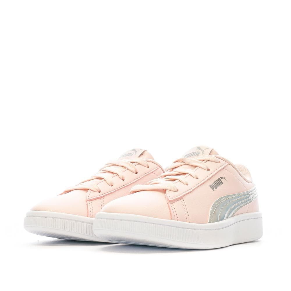 Baskets Rose/Gris pailleté Fille Puma Vikky Rainbow 6