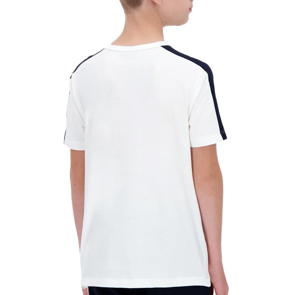 T-Shirt Blanc/Marine Garçon Le Coq Sportif Tri 2