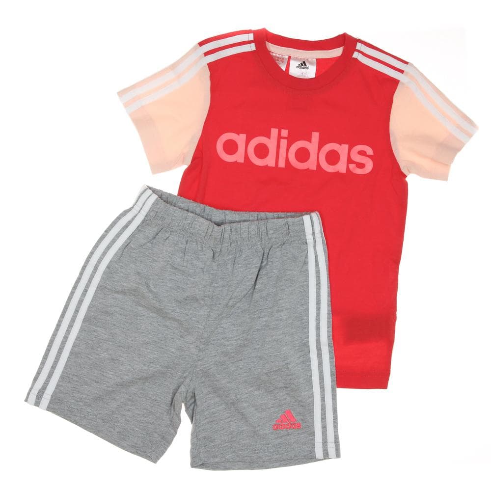 Ensemble Rouge/Gris Fille Adidas Sum 1