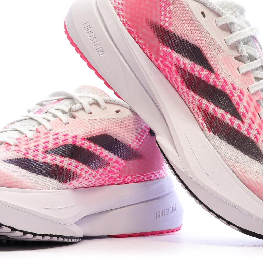 Chaussures de running Blanches/Roses Femme Adidas Adizero 7