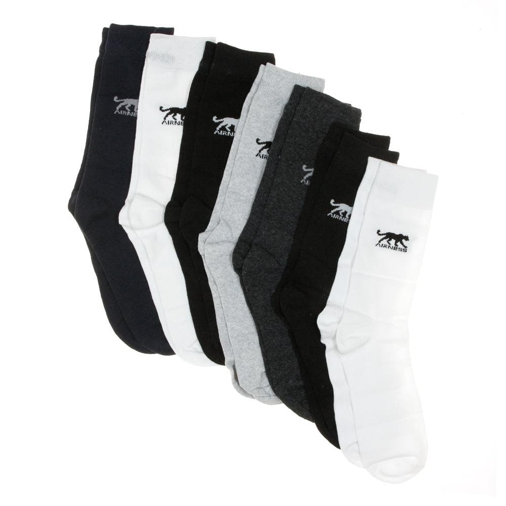 X7 Paires de Chaussettes Noires/Grises/Blanches Homme Airness 1/414/109 1
