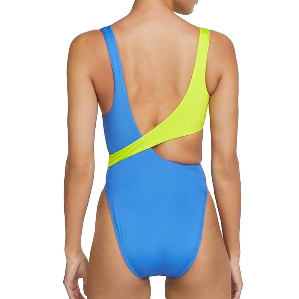 Maillot de bain 1 piece Bleu/Vert Femme Nike Crossover 2