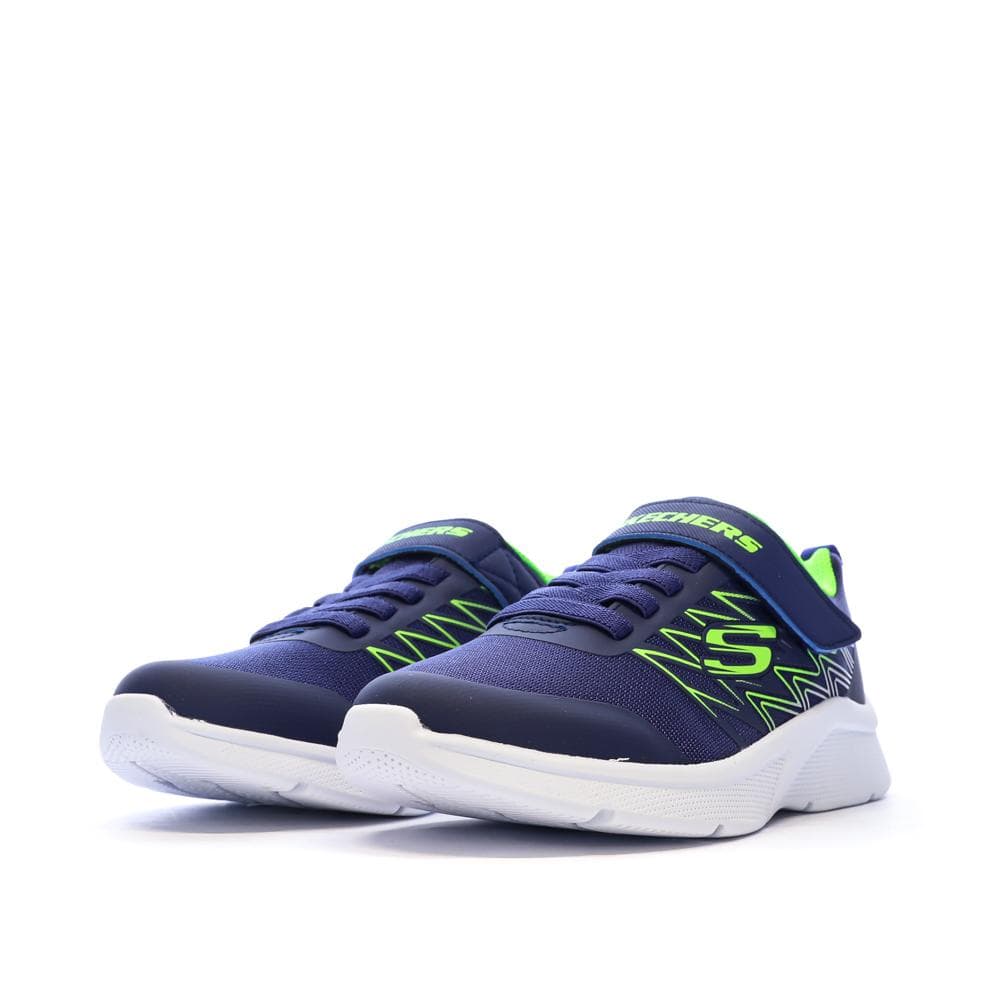 Baskets Marine/Vert Fluo Garçon Skechers Microspec-texlor 6