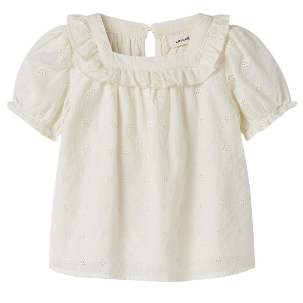 Blouse Blanche Fille Lil' Atelier Hosa Loose 1