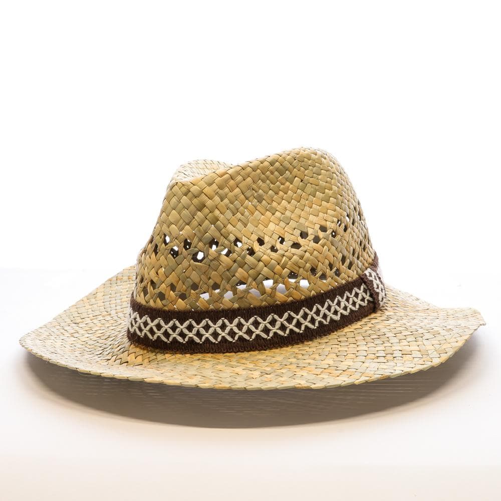 Chapeaux de Paille Mixte Via Lorenzo Fedora Naturel 1