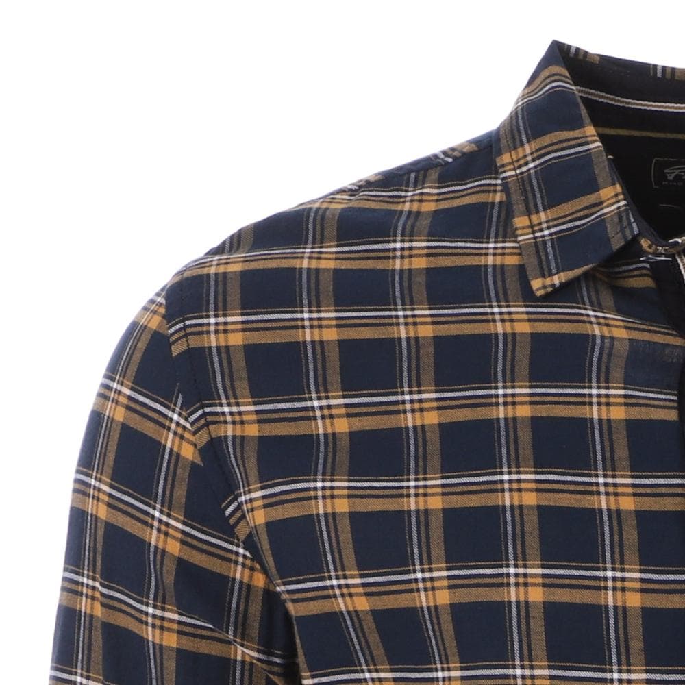 Chemise à Carreaux Marine/Jaune Homme RMS26 3