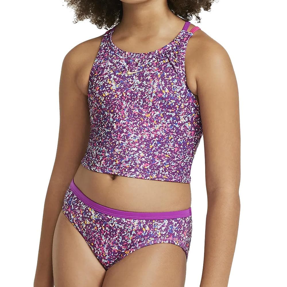 Maillot de bain 2 pièces Violet/Rose Fille Nike Spiderback Bikini 1