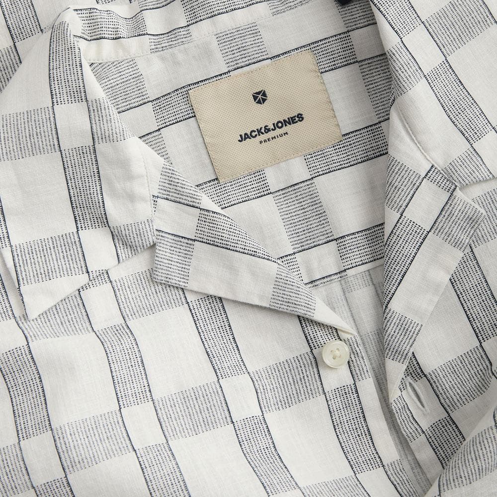 Chemise Blanc/Marine Homme Jack & Jones Kevin 3