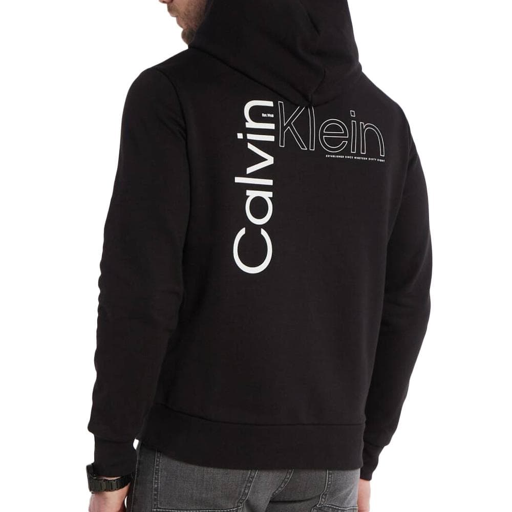 Sweat à Capuche Noir Homme Calvin Klein Jeans Angled 2