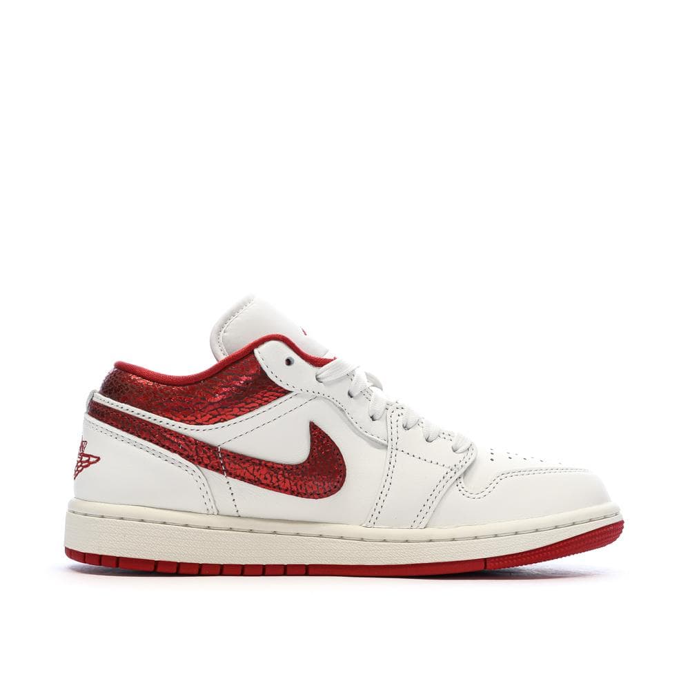 Baskets Blanc/Rouge Femme Nike Air Jordan 1 Low 2