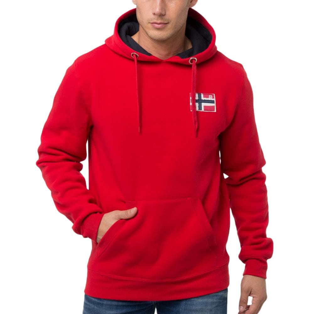 Sweat Rouge Homme Geographical Norway Fondant 1
