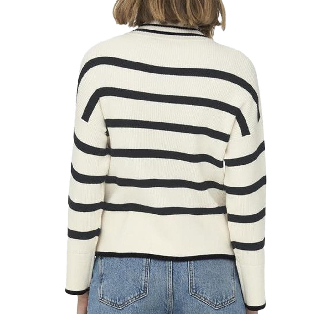 Pull Ecru/Noir Femme Only Libi 2