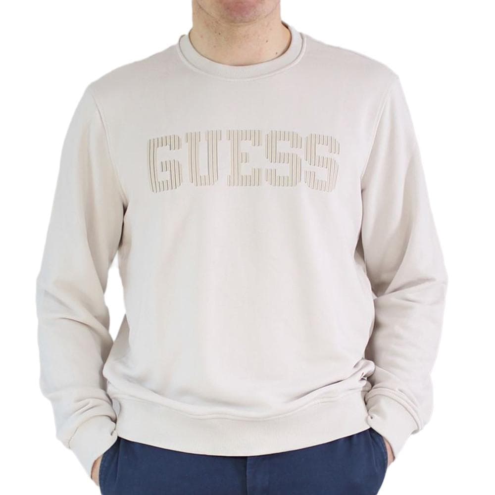 Sweat Beige Homme Guess Beau Cn Fleece 1