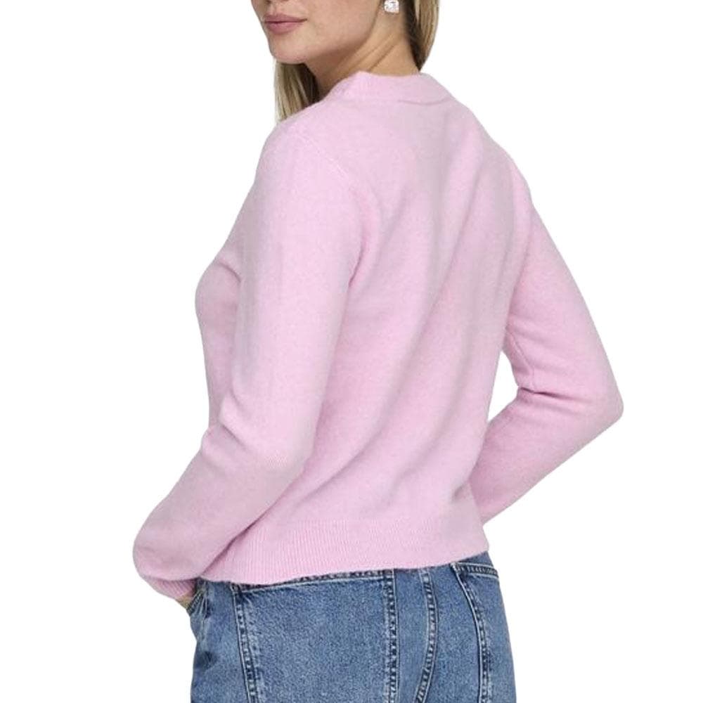 Pull Rose Femme Only Half Button 2