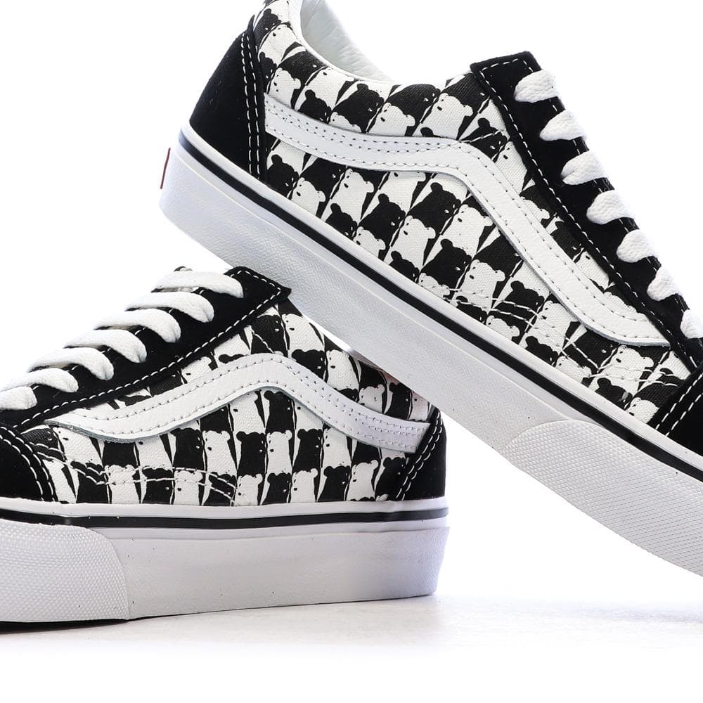 Baskets Blanches/Noires Homme Vans Old Skool Checker 7
