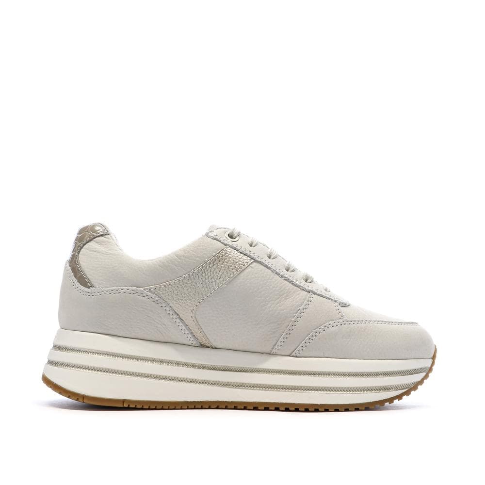 Baskets à plateforme Beige Femme Geox Kency 2