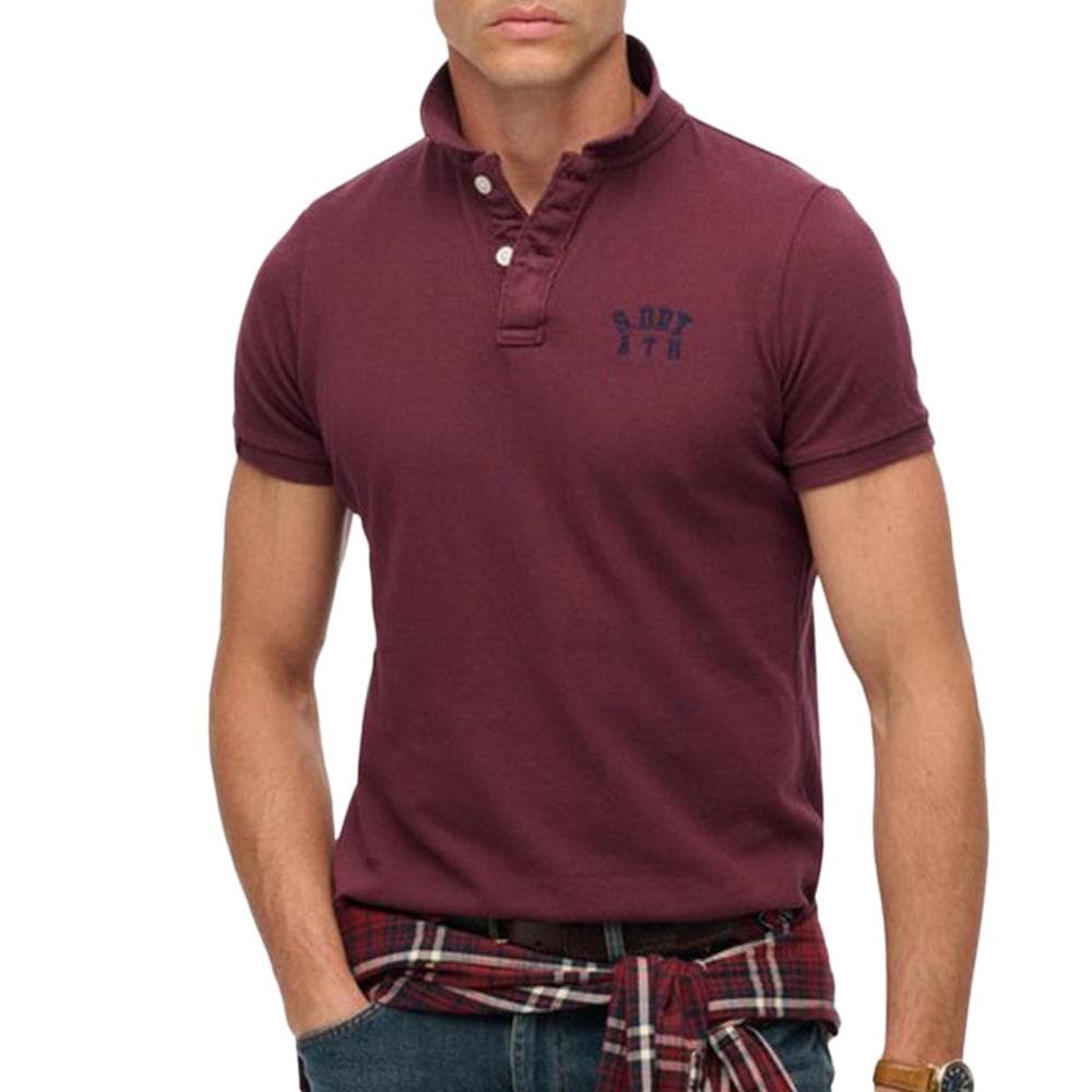 Polo Bordeaux Homme Superdry Vintages 1