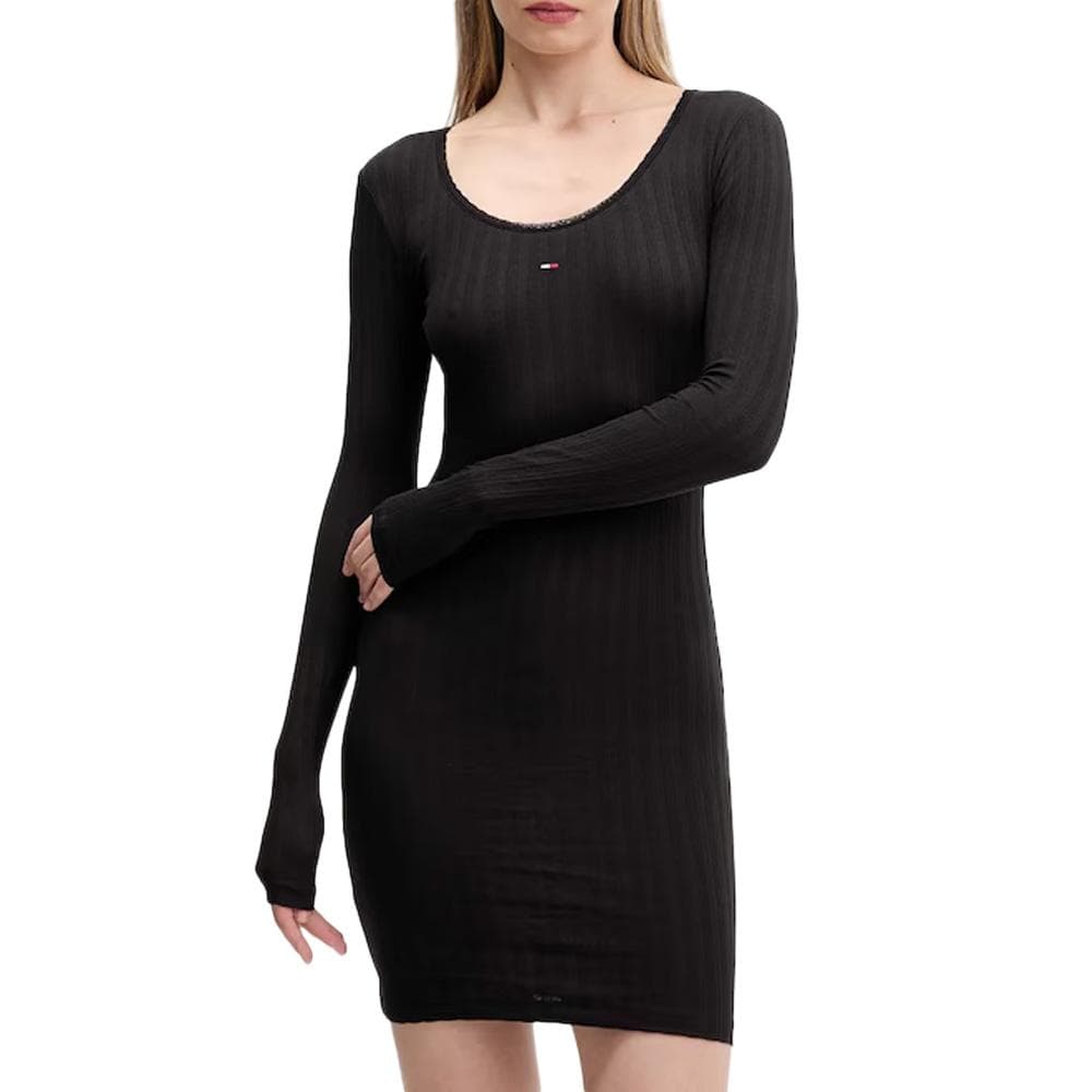 Robe Noir Femme Tommy Hilfiger Tjw Irregular Rib 1