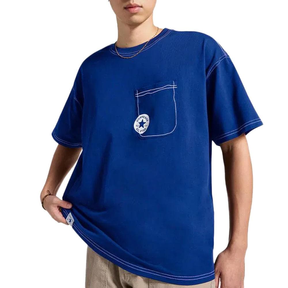 T-Shirt Bleu Homme Converse Sketch 1