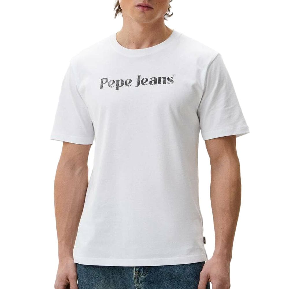 T-shirt Blanc Homme Pepe Jeans Clifton 1