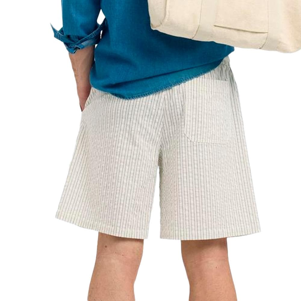 Short Blanc à Rayures Homme Selected Loose 2